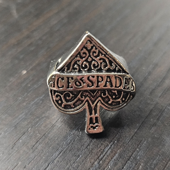 unknown Other - Ace of Spades Ring Size 8